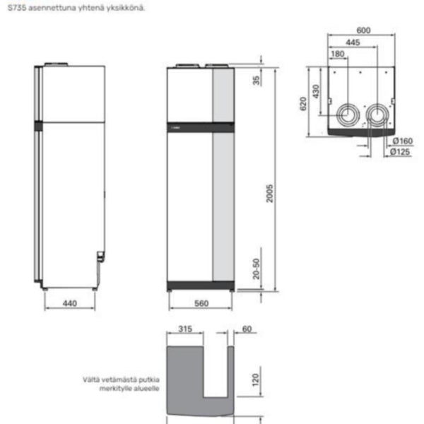 Poistoilmalämpöpumppu Nibe S735 066134 [5362925]