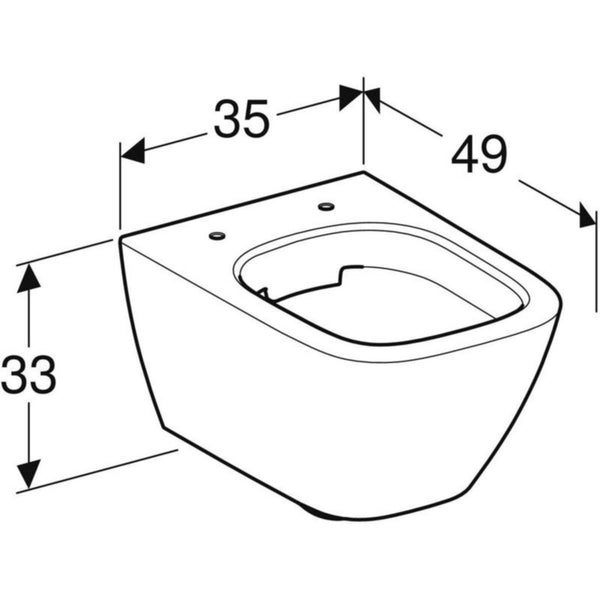 Seinä-WC Geberit Smyle Square 500.379.01.1 kanneton [5658161]