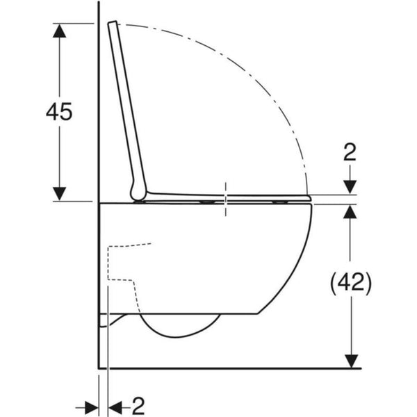 Seinä-WC Geberit Acanto Turboflush istuinkannella [5658216]