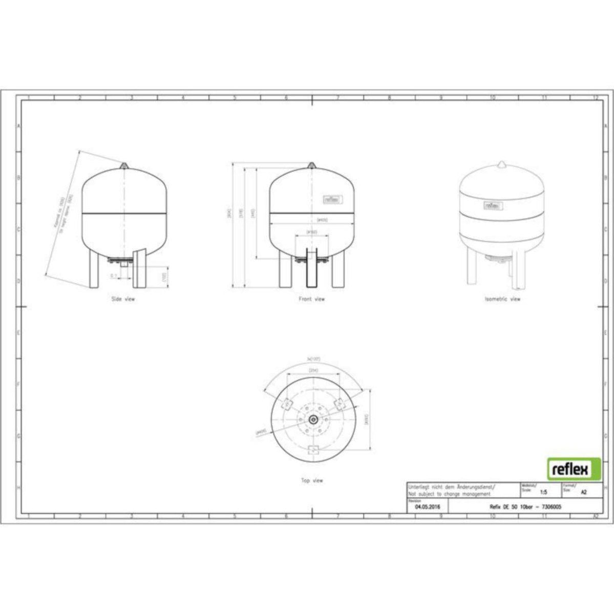 Reflex Kalvopaisunta - Astia De/ 50Ltr/Rak.Paine 10/2 Bar. [3412108] |