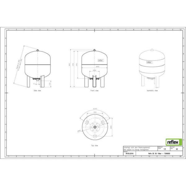 Reflex Kalvopaisunta - Astia De/ 50Ltr/Rak.Paine 10/2 Bar. [3412108] |
