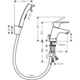 Pesuallashana Focus 70 Bidette Hansgrohe [6150091] |