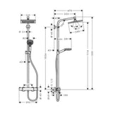 Yläsuihkuhana Hansgrohe Crometta E 240 Showerpipe 1jet 27932000 6350954