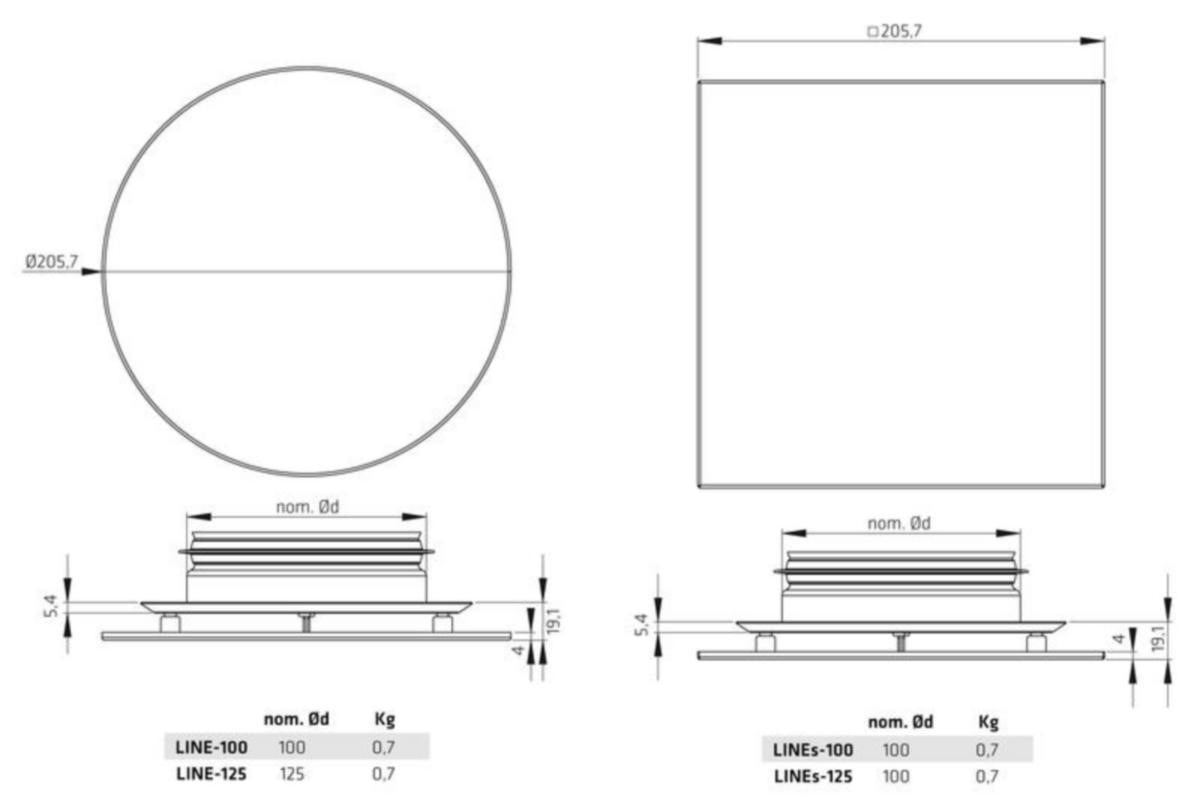 Tulo-/poistoilmaventtiili Climecon LINE 125 [8735108]