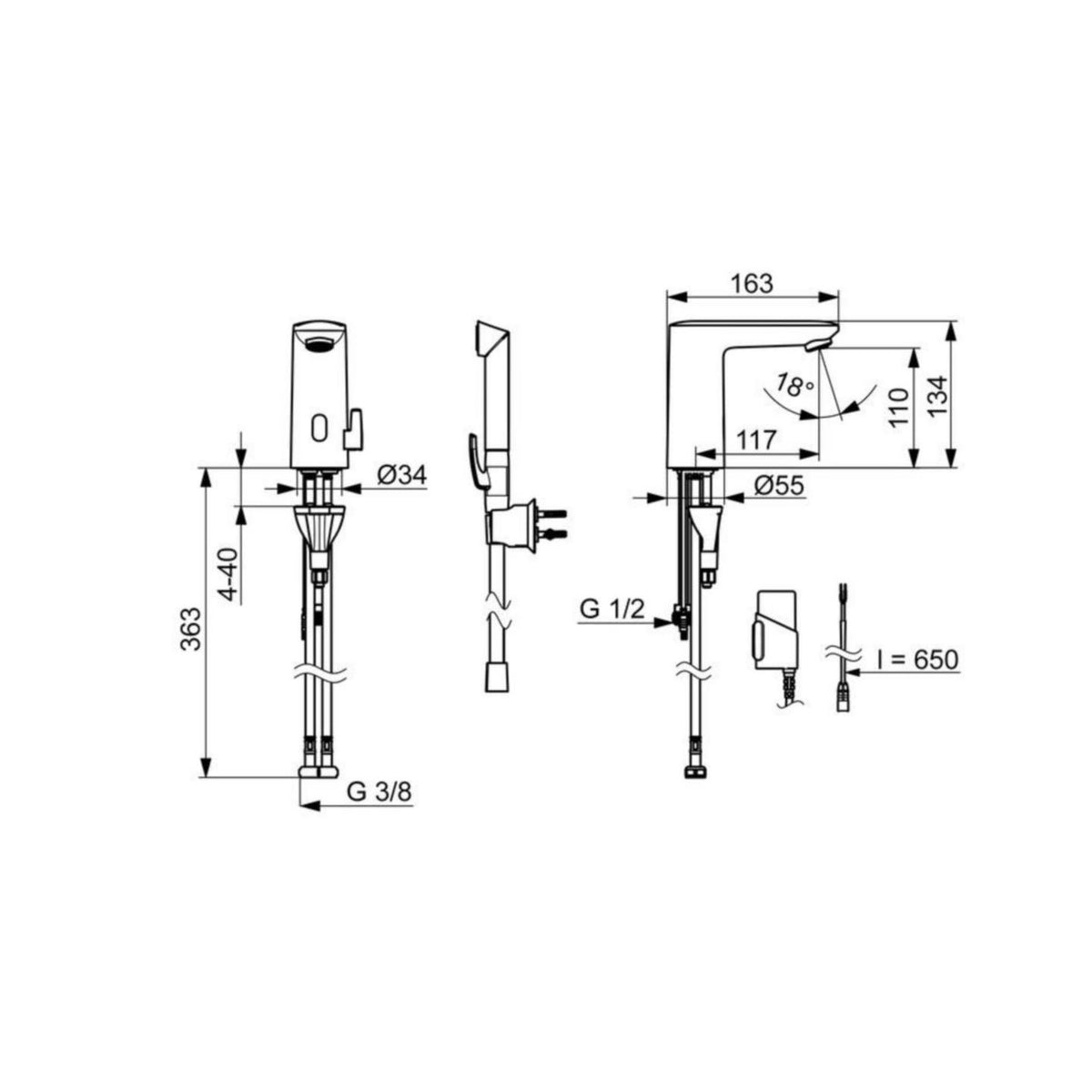 Pesuallashana Smart Bidetta Oras Electra 9222Fz - 104 3V Bt [6110432] |