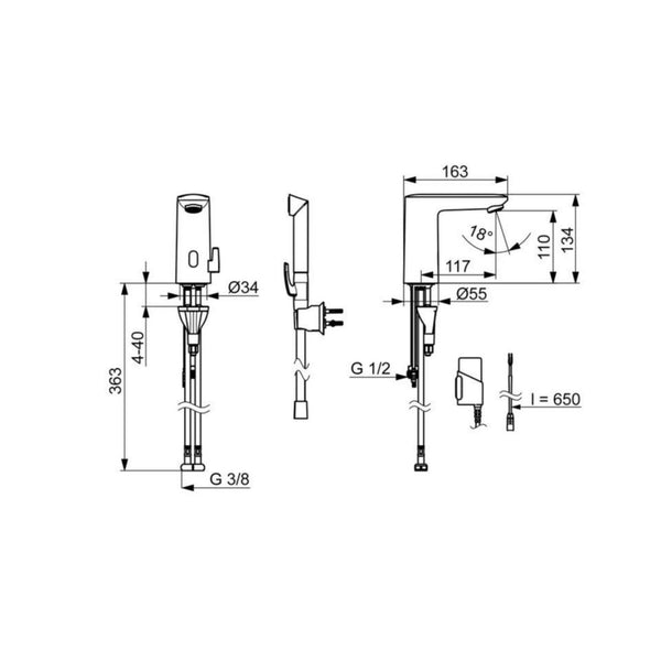 Pesuallashana Smart Bidetta Oras Electra 9222Fz - 104 3V Bt [6110432] |