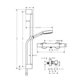 Combisetti Hansgrohe 24263670 Ecostat Fine Musta [6352112] |
