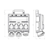 Pistorasiakeskus Pce 9004002 32A Ip44 2Cee 4Sch [2423273] |