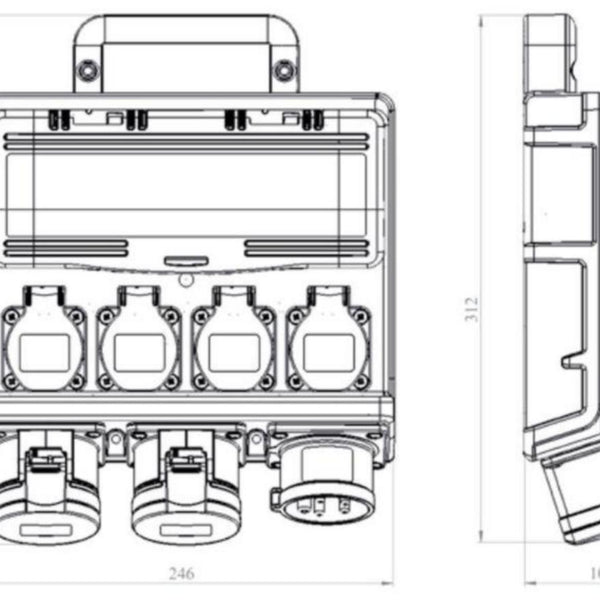 Pistorasiakeskus Pce 9004002 32A Ip44 2Cee 4Sch [2423273] |