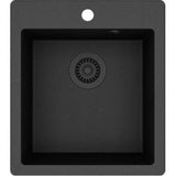 Päältä Asennettava Allas Luka 6 Musta Komposiitti 5929346