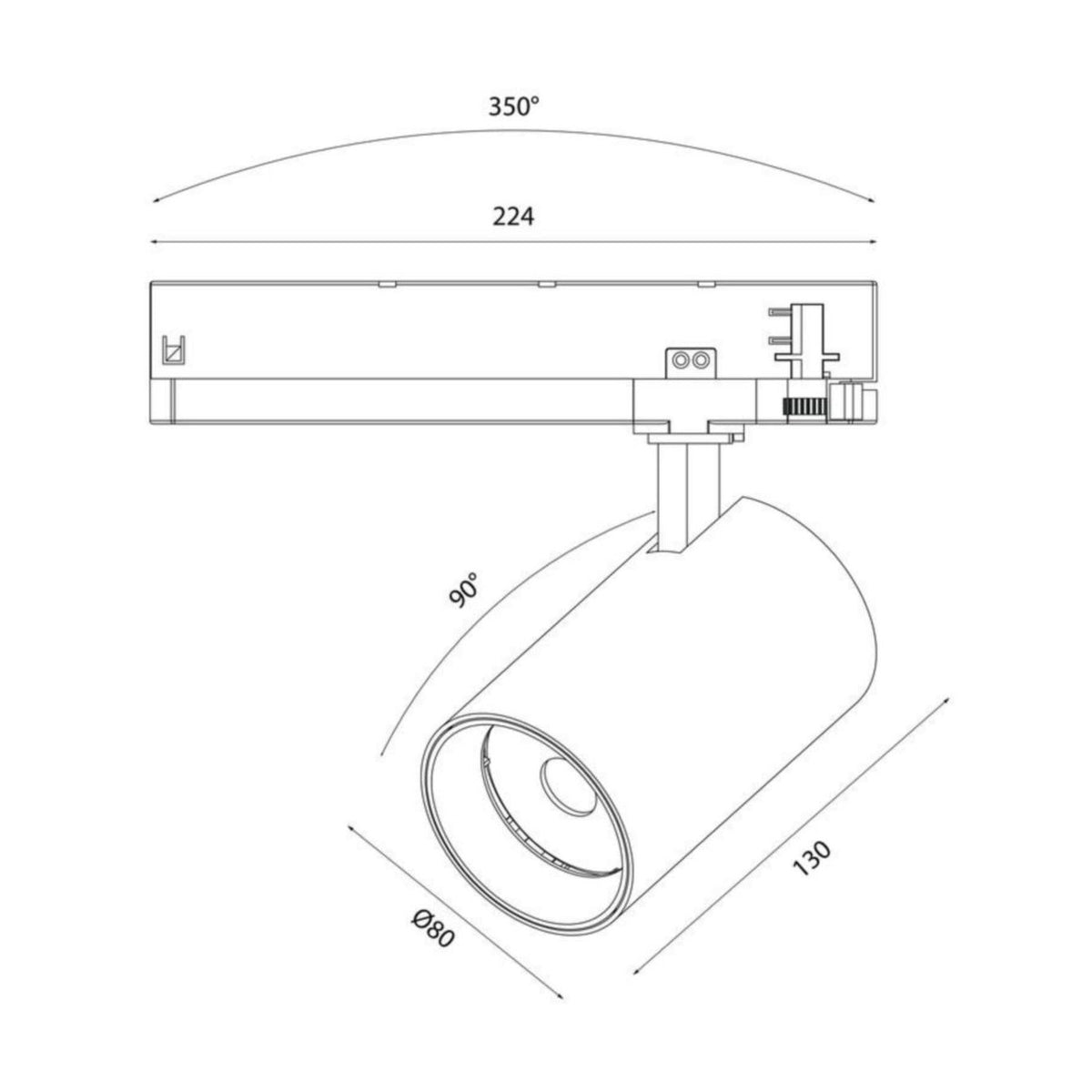 Kohdevalaisin Target M Ip20 27W/940 2500Lm 36D Bk [4146585] |