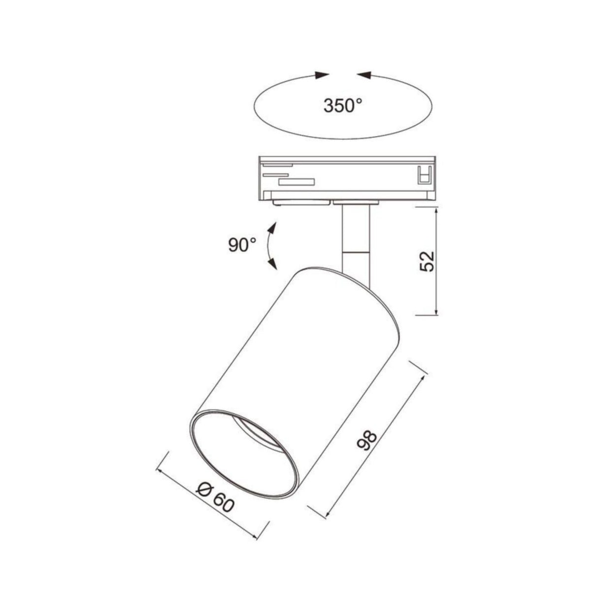 Kohdevalaisin Beam Pro Ip20 Gu10 Par16 Wh 3 - P Pro [4146918] |