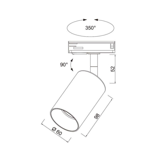 Kohdevalaisin Beam Pro Ip20 Gu10 Par16 Bk 3 - P Pro musta [4146917] |