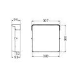 Numerovalaisin Airam noppa flat IP65 IK10 12W/840 pco wh [4116173]
