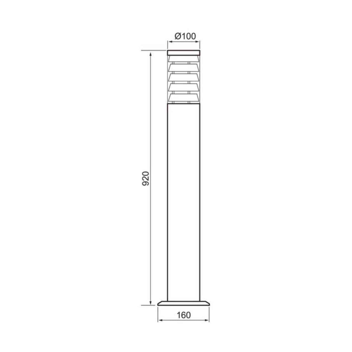 Pollarivalaisin Airam park bollard IP44 E27 pcc rst H920 [4546531]