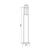 Pollarivalaisin Airam park bollard IP44 E27 pcc rst H920 [4546531]