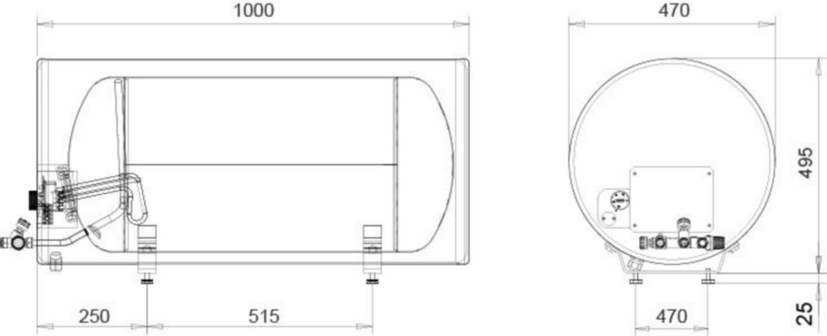 Hot water heater Jäspi VLS-100 S 3 kW stainless steel sauna [5260088]