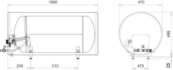 Hot water heater Jäspi VLS-100 S 3 kW stainless steel sauna [5260088]