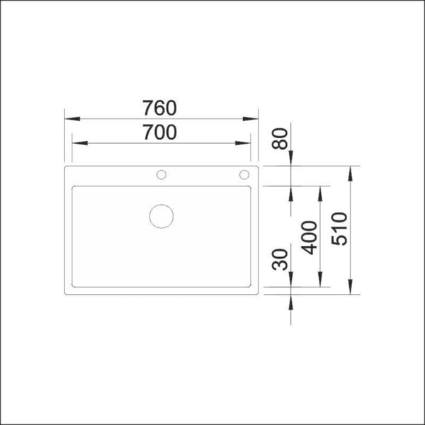 Upotettava Allas Rst Blanco Claron 700-Ifa 5928047