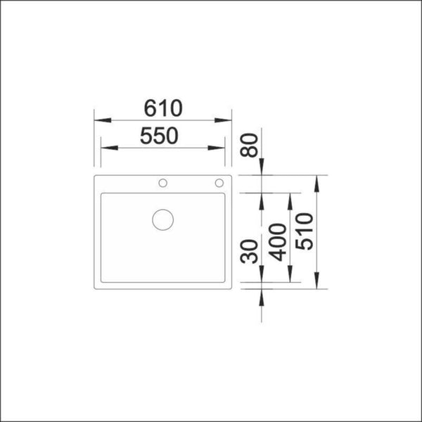 Upotettava Allas Rst Blanco Claron 550-Ifa 5928046