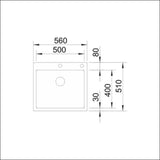 Upotettava Allas Rst Blanco Claron 500-Ifa 5928045
