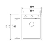 Päältä Asennettava Allas Luka 6 Musta Komposiitti 5929346