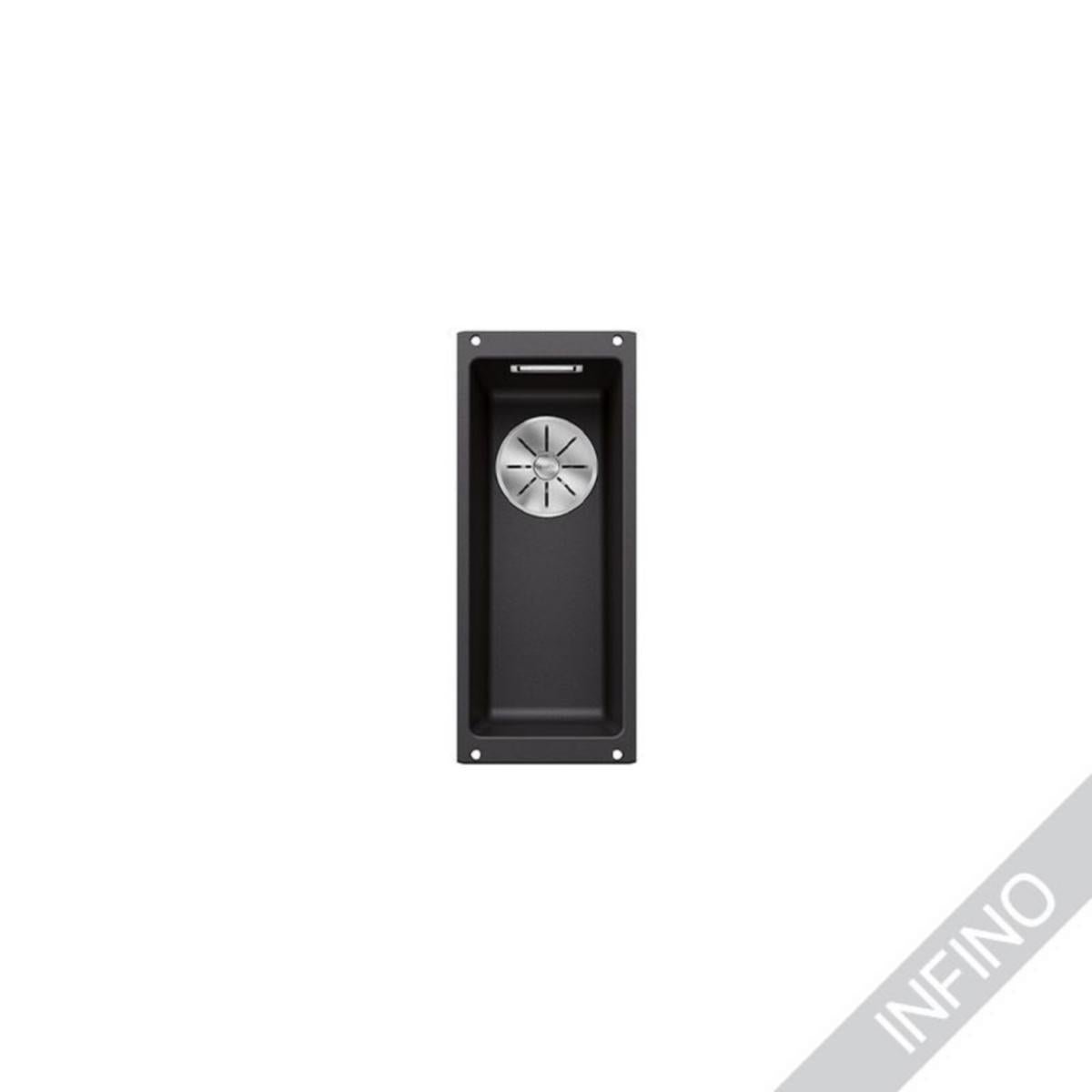 Altapäin Kiinnitettävä Allas Subline 160-U Silgr Mattamusta [5928905]