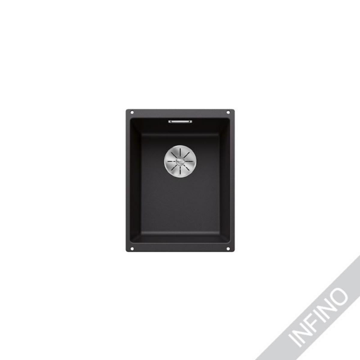 Altapäin Kiinnitettävä Allas Subline 320-U Silgr Mattamusta [5928913]