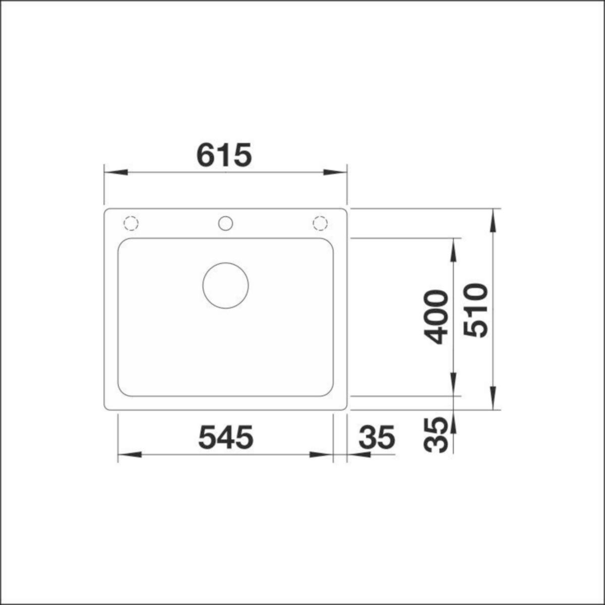 Upotettava Allas Blanco Naya 6 Silgr, Anthrazit 5928151