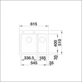 Päältä Asennettava Allas Blanco Pleon 6 Split Silgr Mmu 5929309