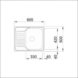 Upotettava Allas Rst Blanco Tipo 45 S Mini [5928060] | lvitarvikkeet.fi