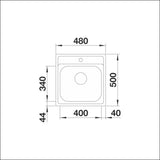 Päältä Asennettava Allas Blanco Dana 45, Rst 5928970