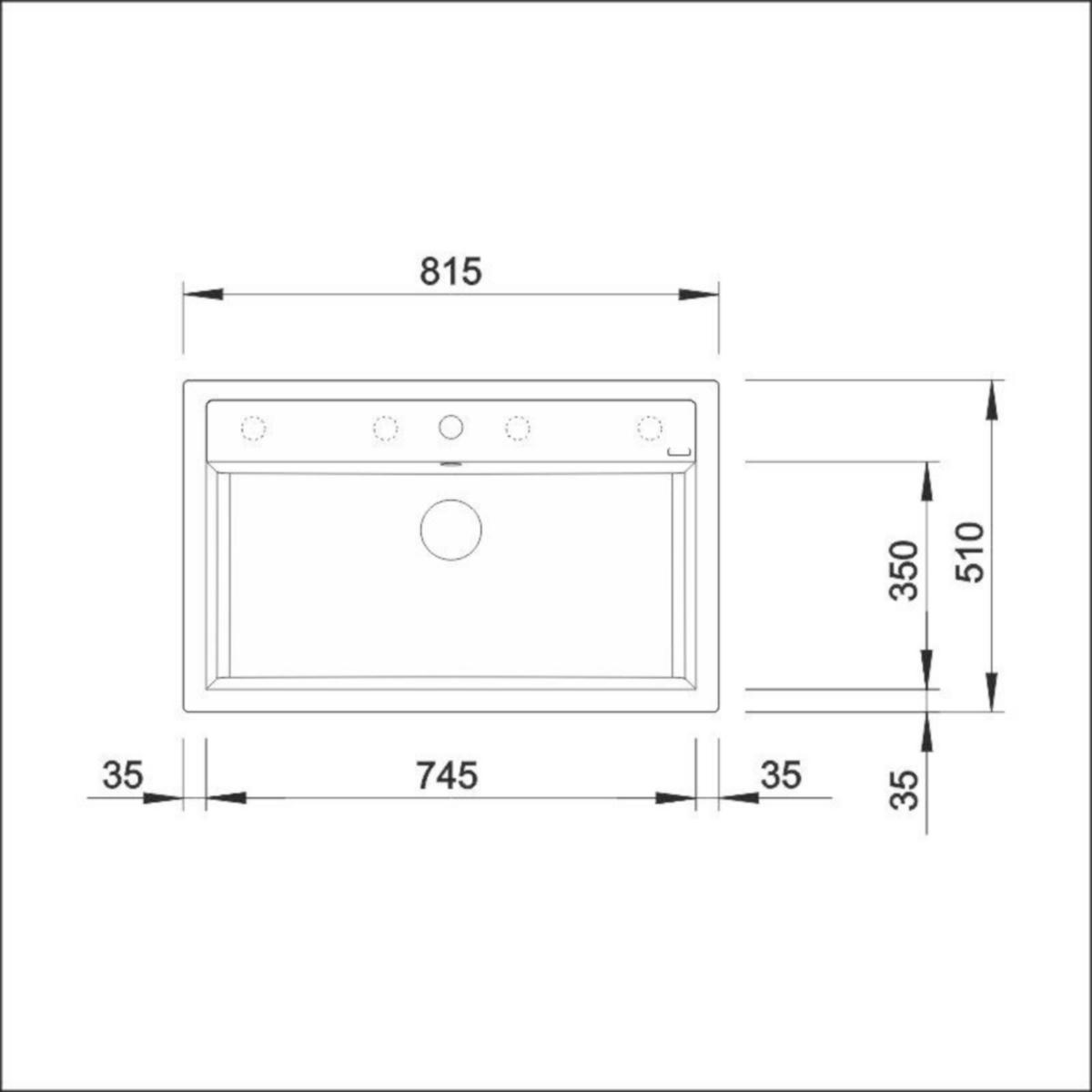 Päältä Asennettava Allas Blanco Dalago 8 Silgr Soft Val 5929305