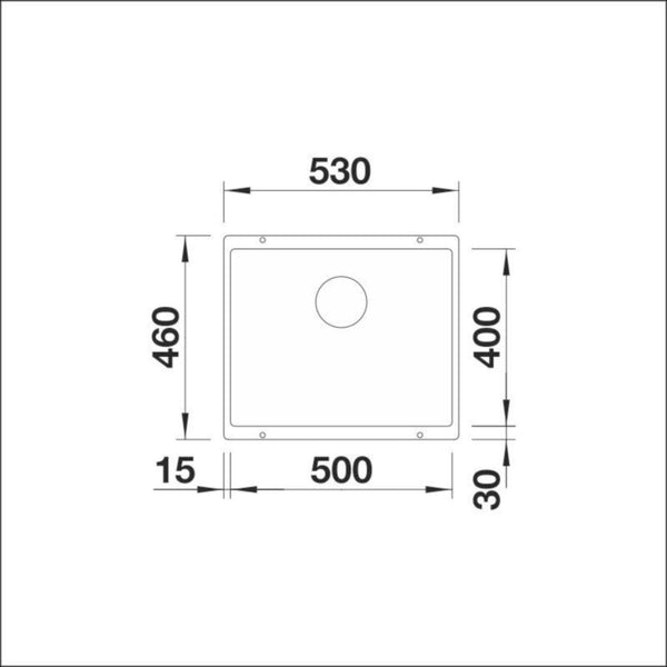 Altapäin Kiinnitettävä Allas Subline 500-U Silgr Soft Valk 5929335