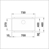 Altapäin Kiinnitettävä Allas Etagon 700 - U Silgr Mattamusta [5928873] | lvitarvikkeet.fi