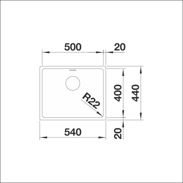 Altapäin Kiinnitettävä Allas Rst Blanco Andano 500 - U 10633U [5928016] | lvitarvikkeet.fi