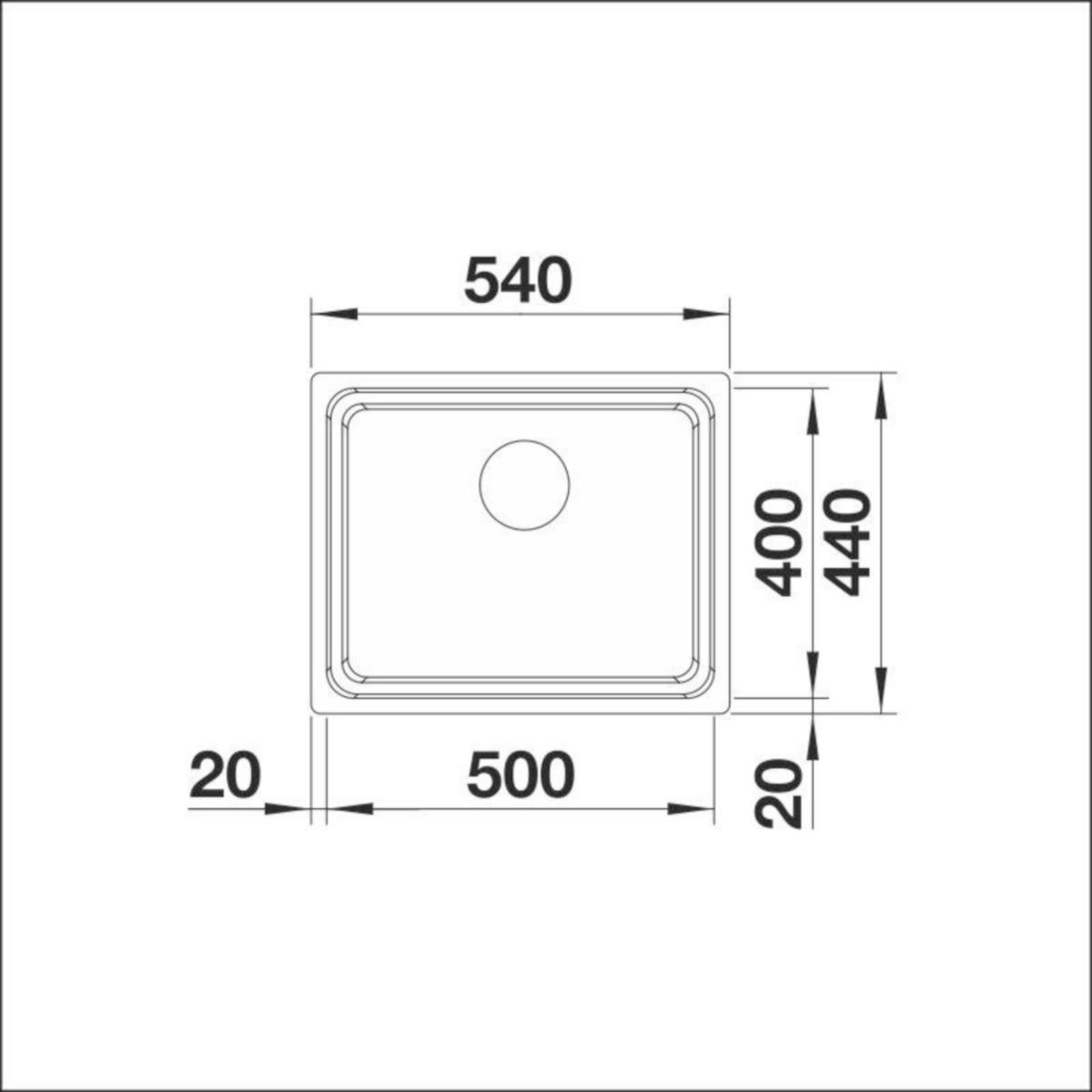 Altapäin Kiinnitettävä Allas Blanco Etagon 500 - U Rst [5928733] | lvitarvikkeet.fi