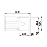 Upotettava-/Huullosallas Rst Blanco Lemis 45 S-If Rst 5928841