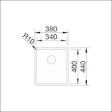 Upotettava Allas Rst Blanco Claron 340-Ifn 5928038