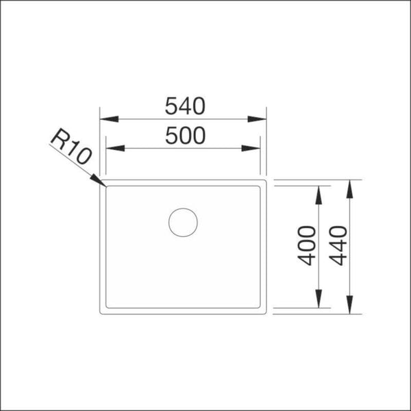 Upotettava Allas Rst Blanco Claron 500-Ifn 5928041