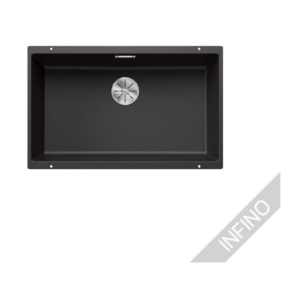 Altapäin Kiinnitettävä Allas Subline 700-U Silgr Mattamusta 5928953