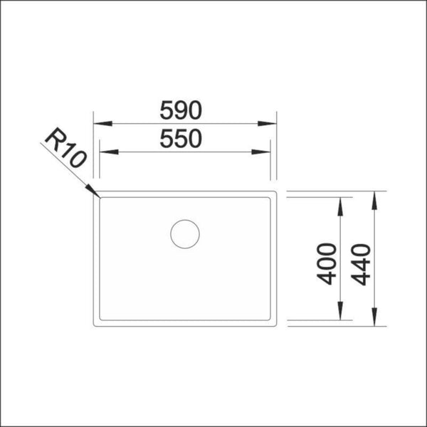 Upotettava Allas Rst Blanco Claron 550-Ifn 5928042