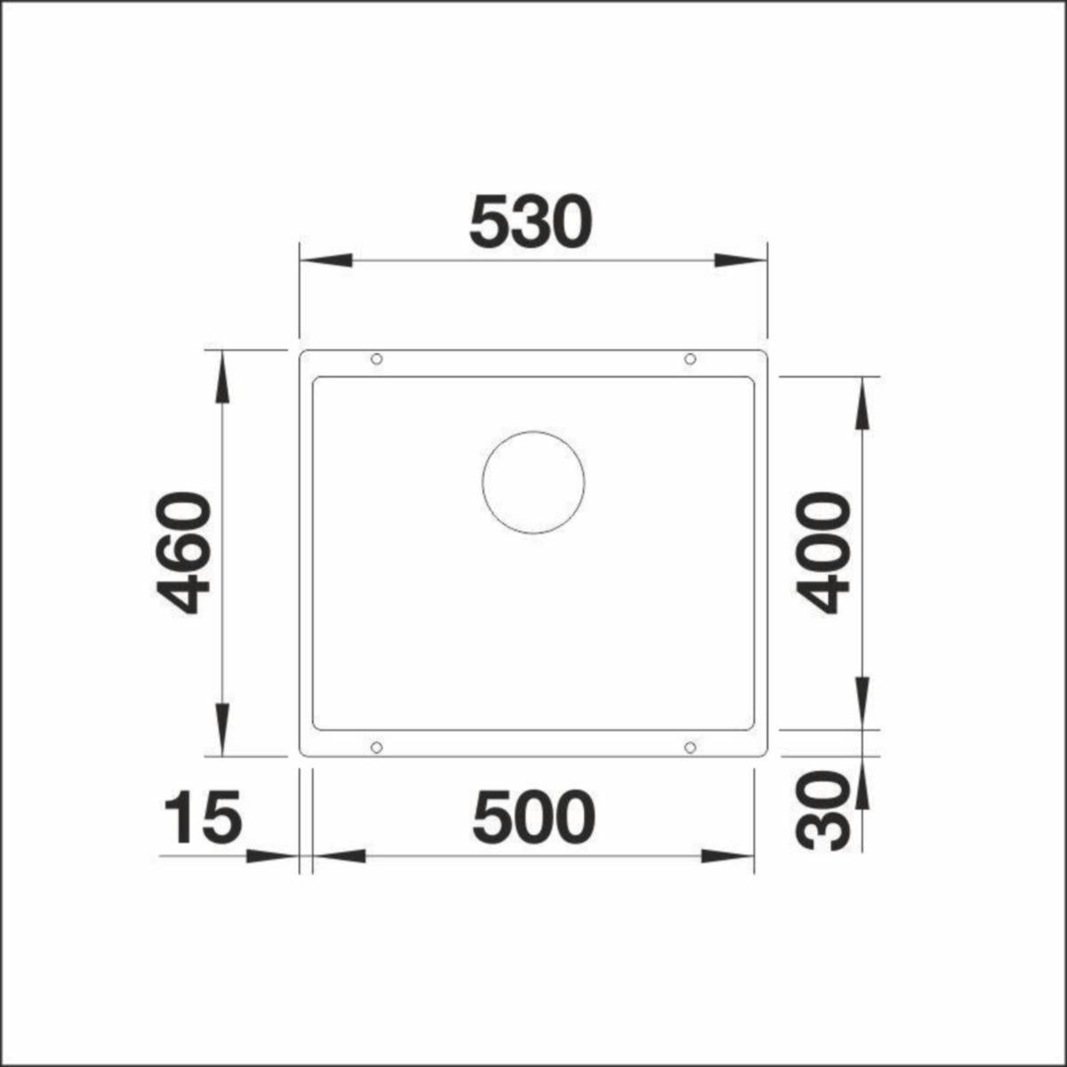 Altapäin Kiinnitettävä Allas Rotan 500-U Silg Antrasiitti [5929341]