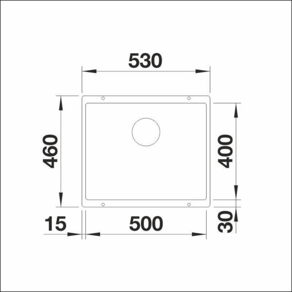 Altapäin Kiinnitettävä Allas Rotan 500-U Silg Antrasiitti [5929341]