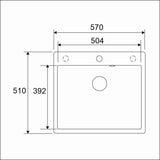Päältä Asennettava Allas Luka 6 Antrasiitti Komposiitti 5929344