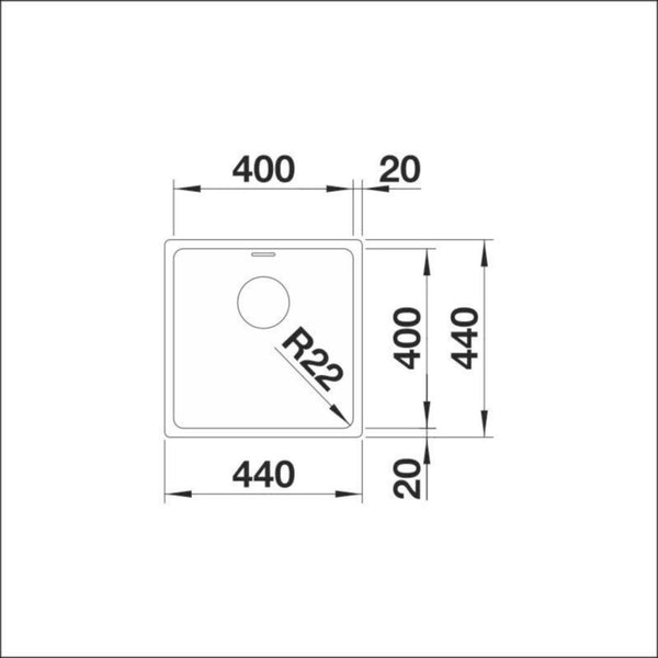 Altapäin Kiinnitettävä Allas Rst Blanco Andano 400 - U 10623U [5928015] | lvitarvikkeet.fi