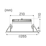 Alasvalo Echo 265 Ip44 3160Lm 30W Wh Dim [4143895] |