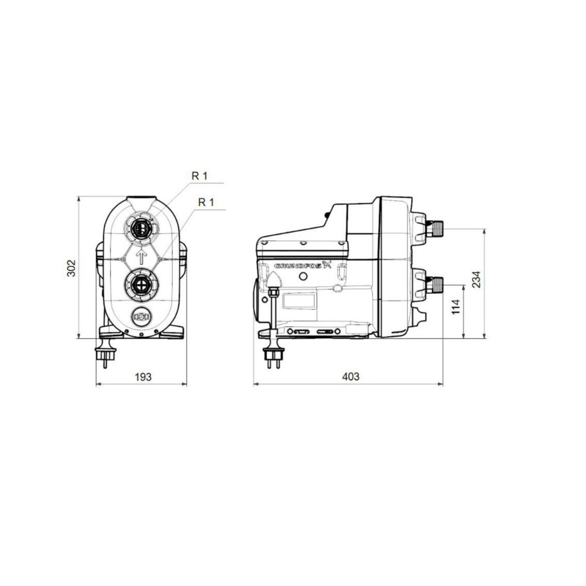 Vesiautomaatti Grundfos Scala2 3 - 45 200 - 240V 50/60 Hz [4732548] |
