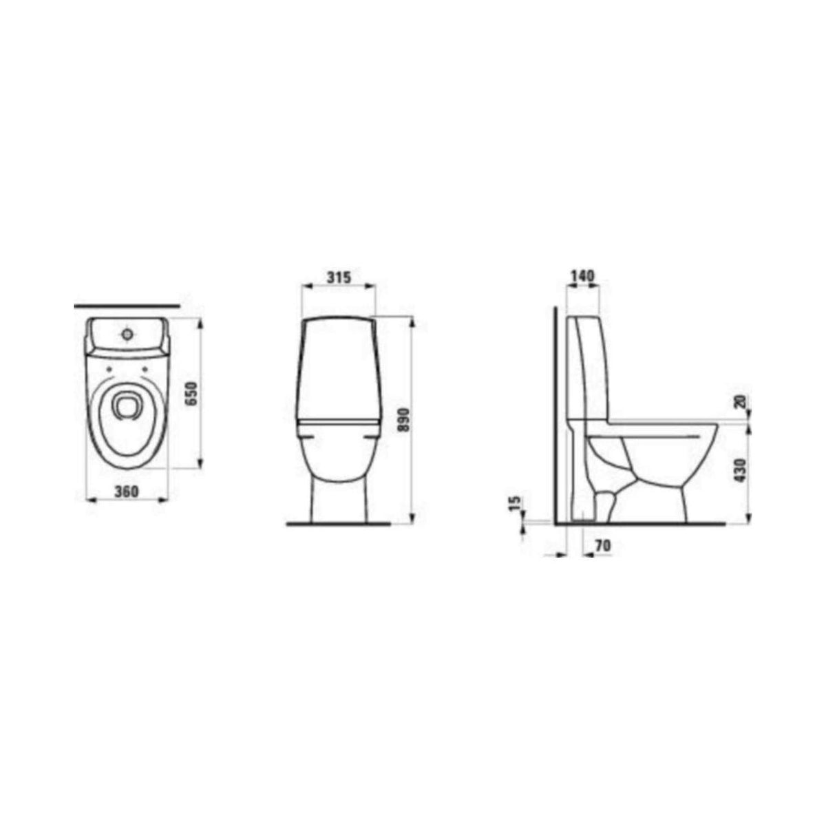 Wc-Istuin, Lattia Pro N 82796.5 Saneeraus 5657517