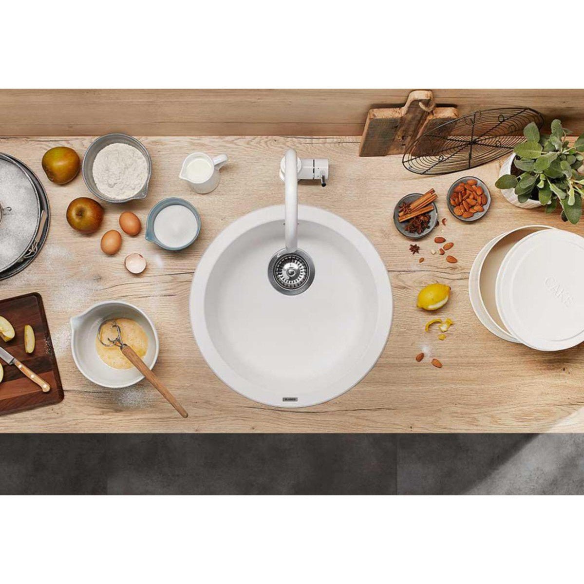 Päältä Asennettava Allas Blanco Rondo Silgr Soft Valk 5928974